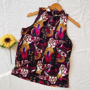 60s inspired groovy highneck tank